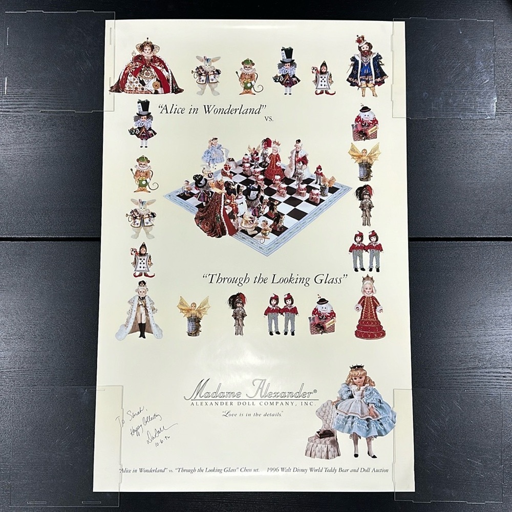 Madame Alexander Alice In Wonderland Chess Set Through The Looking Glass Poster
